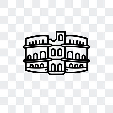 pula arena icon isolated on transparent background. Modern and editable pula arena icon. Simple icons vector illustration.