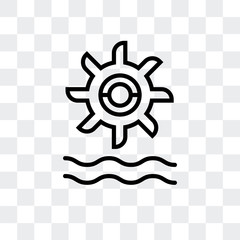 hydro power icon isolated on transparent background. Modern and editable hydro power icon. Simple icons vector illustration.