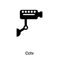 Cctv icon vector isolated on white background, logo concept of Cctv sign on transparent background, black filled symbol