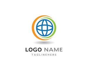 globe ilustration logo vector