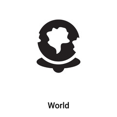World icon vector isolated on white background, logo concept of World sign on transparent background, black filled symbol