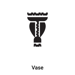 Vase icon vector isolated on white background, logo concept of Vase sign on transparent background, black filled symbol