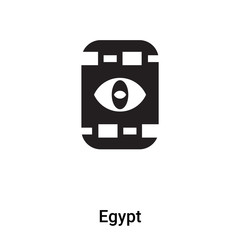 Egypt icon vector isolated on white background, logo concept of Egypt sign on transparent background, black filled symbol