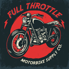 vintage hand drawing motorcycle design © bazzier