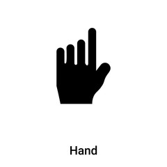 Hand icon vector isolated on white background, logo concept of Hand sign on transparent background, black filled symbol
