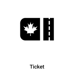 Ticket icon vector isolated on white background, logo concept of Ticket sign on transparent background, black filled symbol