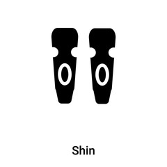 Shin icon vector isolated on white background, logo concept of Shin sign on transparent background, black filled symbol