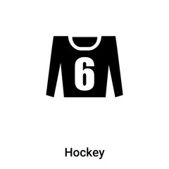 Hockey icon vector isolated on white background, logo concept of Hockey sign on transparent background, black filled symbol