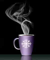 Hot holiday drinks is illustrated