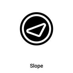 Slope icon vector isolated on white background, logo concept of Slope sign on transparent background, black filled symbol