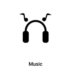 Music icon vector isolated on white background, logo concept of Music sign on transparent background, black filled symbol