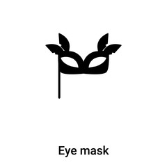 Eye mask icon vector isolated on white background, logo concept of Eye mask sign on transparent background, black filled symbol