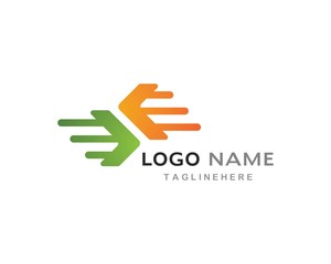 fast arrow logo vector