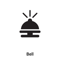 Bell icon vector isolated on white background, logo concept of Bell sign on transparent background, black filled symbol