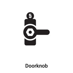 Doorknob icon vector isolated on white background, logo concept of Doorknob sign on transparent background, black filled symbol