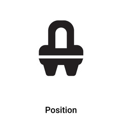 Position icon vector isolated on white background, logo concept of Position sign on transparent background, black filled symbol