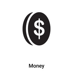 Fototapeta premium Money icon vector isolated on white background, logo concept of Money sign on transparent background, black filled symbol