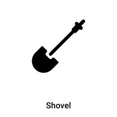 Shovel icon vector isolated on white background, logo concept of Shovel sign on transparent background, black filled symbol