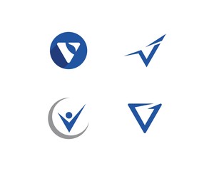 V Letter Logo Template