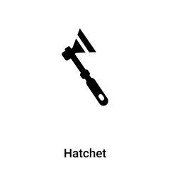 Hatchet icon vector isolated on white background, logo concept of Hatchet sign on transparent background, black filled symbol