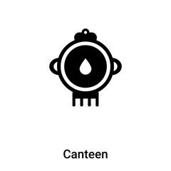 Canteen icon vector isolated on white background, logo concept of Canteen sign on transparent background, black filled symbol