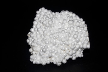 styrofoam isolated on black background