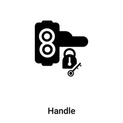 Handle icon vector isolated on white background, logo concept of Handle sign on transparent background, black filled symbol