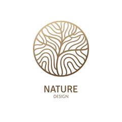 Round pattern logo of tree