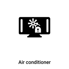 Air conditioner icon vector isolated on white background, logo concept of Air conditioner sign on transparent background, black filled symbol