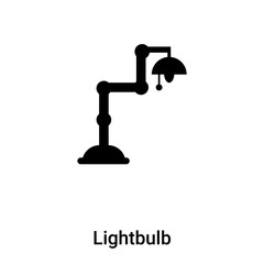 Lightbulb icon vector isolated on white background, logo concept of Lightbulb sign on transparent background, black filled symbol