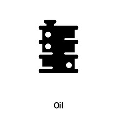 Oil icon vector isolated on white background, logo concept of Oil sign on transparent background, black filled symbol
