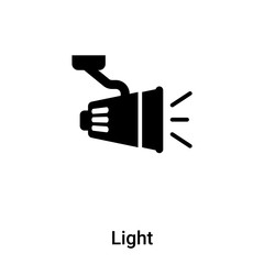 Light icon vector isolated on white background, logo concept of Light sign on transparent background, black filled symbol