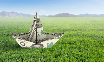 Concept of financial crisis. Mixed media