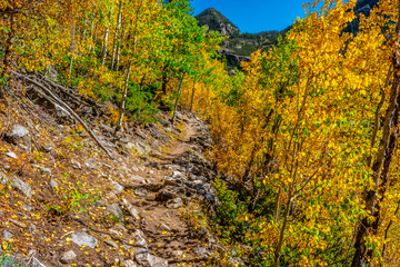 Beautiful Fall Hike in Aspens in Grand Lake, Colorado