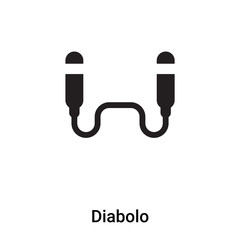 Diabolo icon vector isolated on white background, logo concept of Diabolo sign on transparent background, black filled symbol