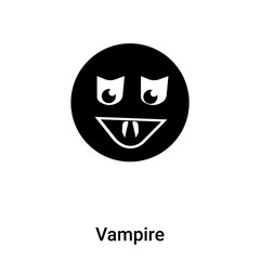 Obraz premium Vampire icon vector isolated on white background, logo concept of Vampire sign on transparent background, black filled symbol