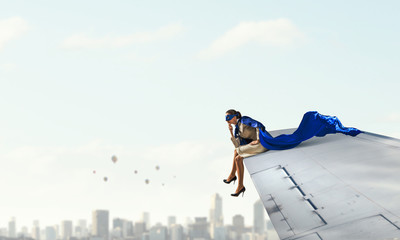 She is super hero . Mixed media