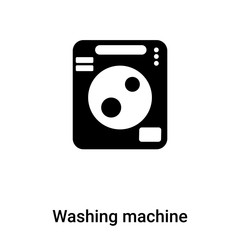 Washing machine cleanin icon vector isolated on white background, logo concept of Washing machine cleanin sign on transparent background, black filled symbol