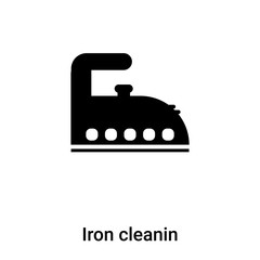 Fototapeta na wymiar Iron cleanin icon vector isolated on white background, logo concept of Iron cleanin sign on transparent background, black filled symbol