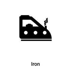 Iron icon vector isolated on white background, logo concept of Iron sign on transparent background, black filled symbol
