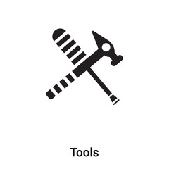 Tools icon vector isolated on white background, logo concept of Tools sign on transparent background, black filled symbol