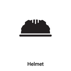 Helmet icon vector isolated on white background, logo concept of Helmet sign on transparent background, black filled symbol