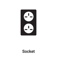 Socket icon vector isolated on white background, logo concept of Socket sign on transparent background, black filled symbol