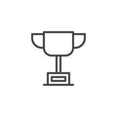 Trophy cup outline icon. linear style sign for mobile concept and web design. Award simple line vector icon. Symbol, logo illustration. Pixel perfect vector graphics