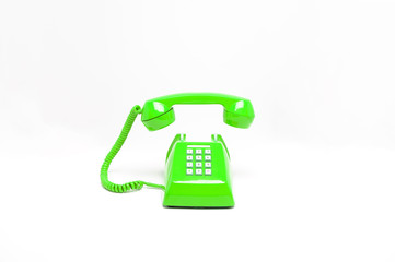 Green classic telephone