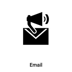 Email icon vector isolated on white background, logo concept of Email sign on transparent background, black filled symbol