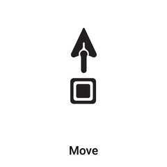 Move icon vector isolated on white background, logo concept of Move sign on transparent background, black filled symbol