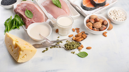 Obraz na płótnie Canvas High protein foods