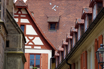 Obraz premium beautiful architecture of the old town of Ansbach
