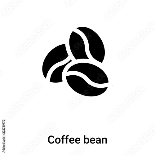 "Coffee bean icon vector isolated on white background, logo concept of